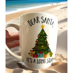 Dear Santa It's A Long Story Crofton Coffee Mug Graphics Both Sides Present Insi
